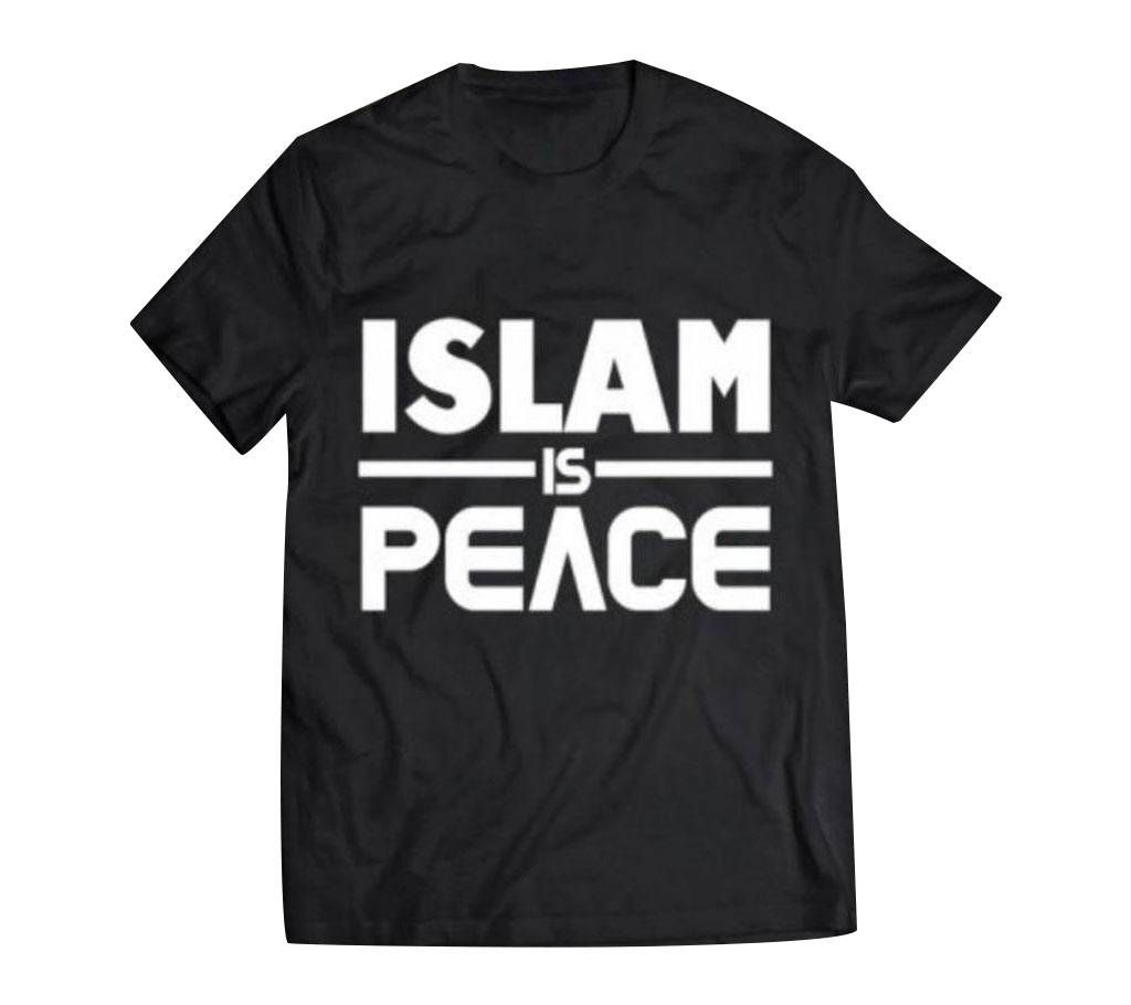 Islam Is Peace Mens Half Sleeve Cotton Round neck  t-shirt