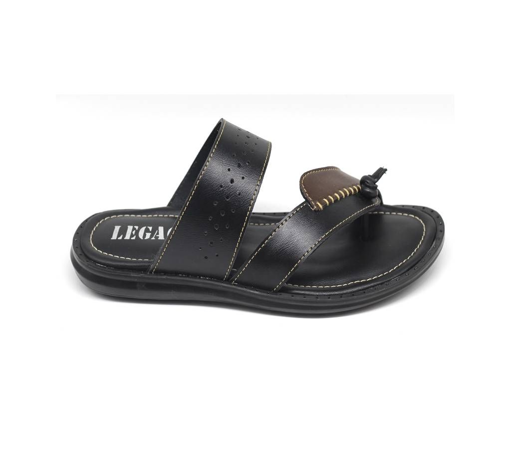 Menz Casual Leather Sandals LFL 032 Black