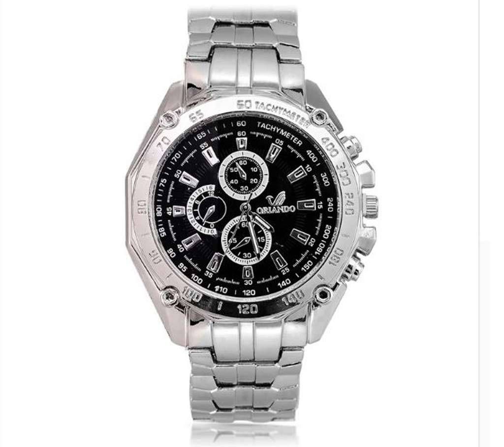 New Fashion Silver Stainless Steel Wristwatch Classic Watch