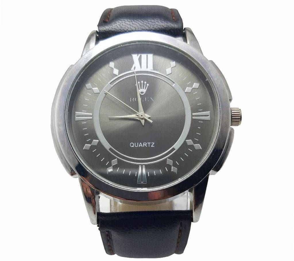 Mens Sport Watch  Leather Strap Quartz Analog Luxury Casual Wrist Watch