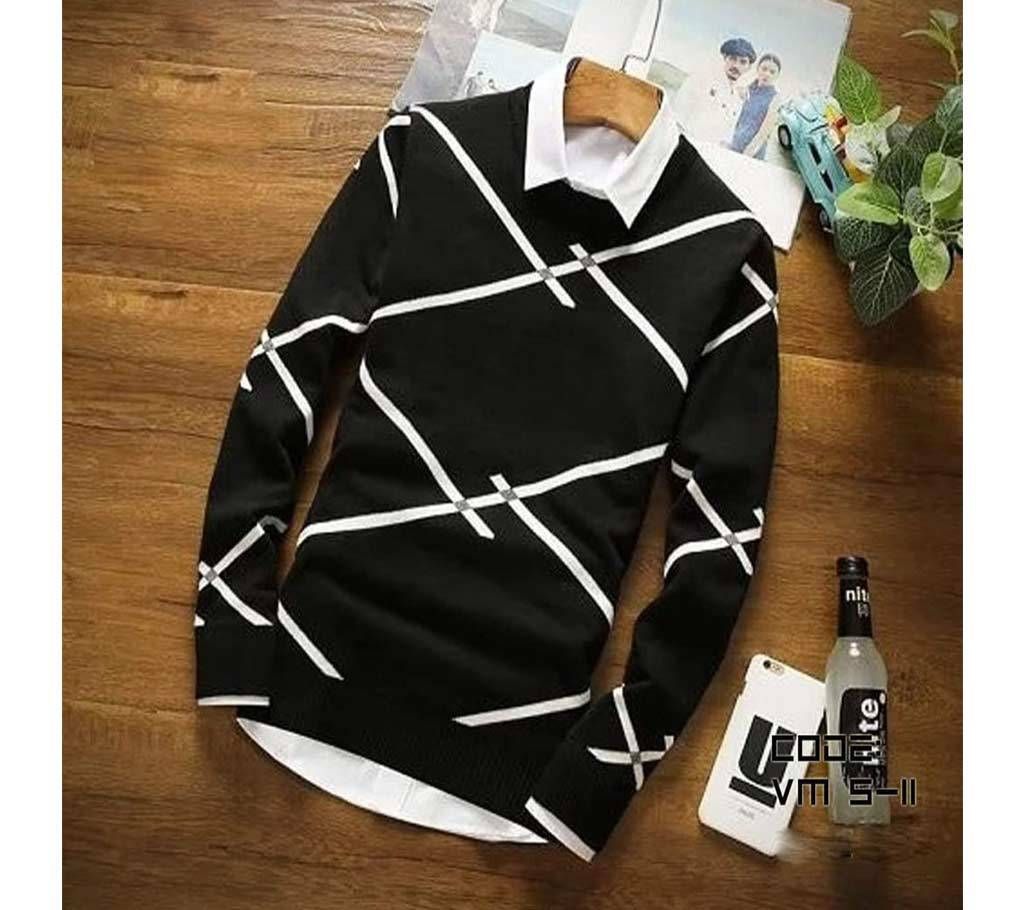 Black Winter Sweatshirt with Premium Vestment - VM S-11 - VES