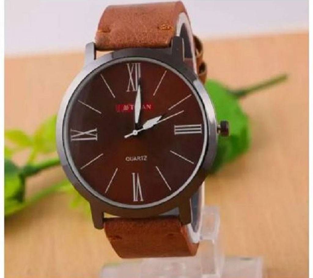 Titan Artificial Leather Analog Watch For Men copy