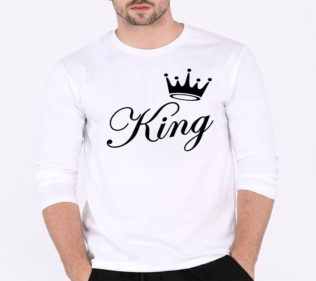 Mens Full Sleeve T-Shirt-White