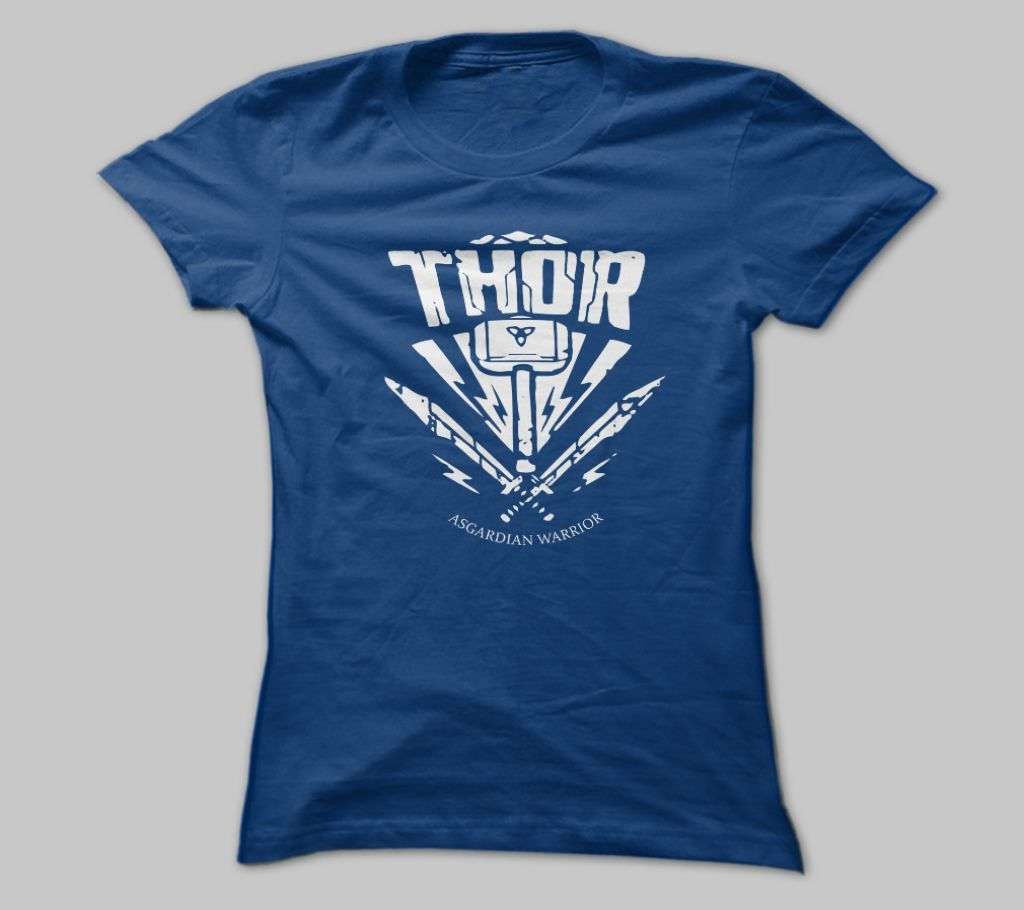 THOR NAVY BLUE COTTON TSHIRT FOR MEN
