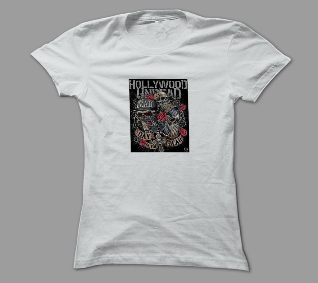 Hollywood Undead White Polyester T-Shirt
