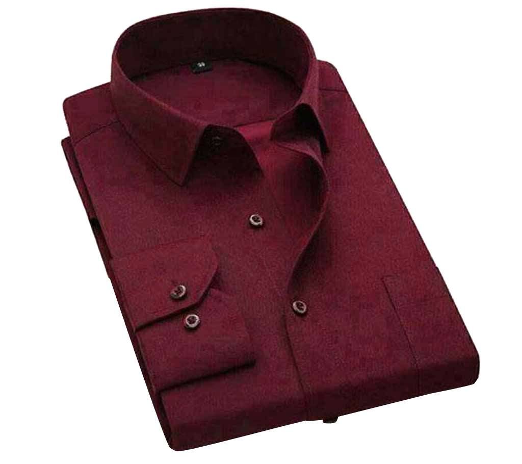 Maroon Color Formal Shirt