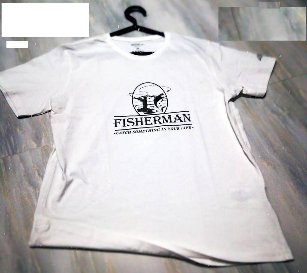 Fisherman Gents Half Sleeve Cotton T-Shirt