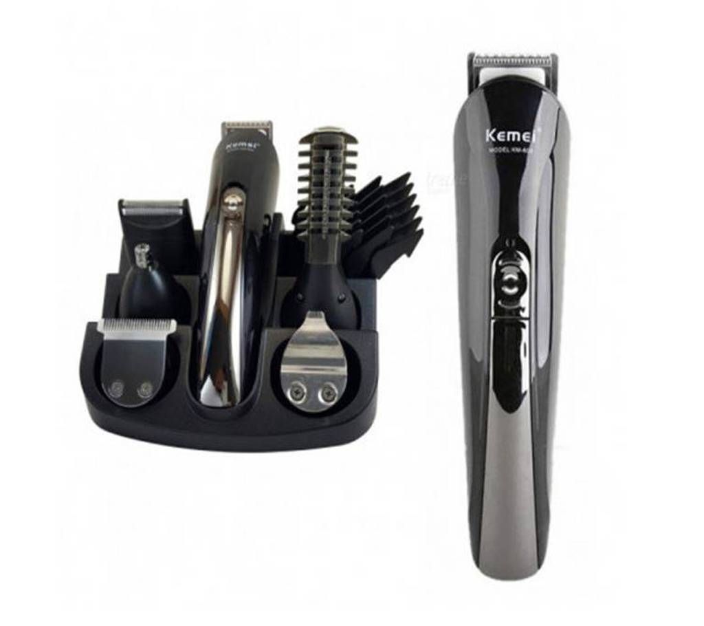 Kemei KM-600 11 in 1 Hair Trimmers Clipper Rechargeable Shaver-Black