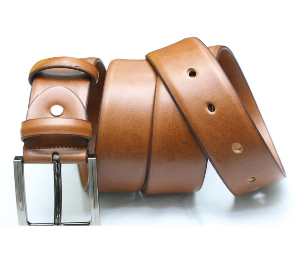 black pu leather formal belt for men