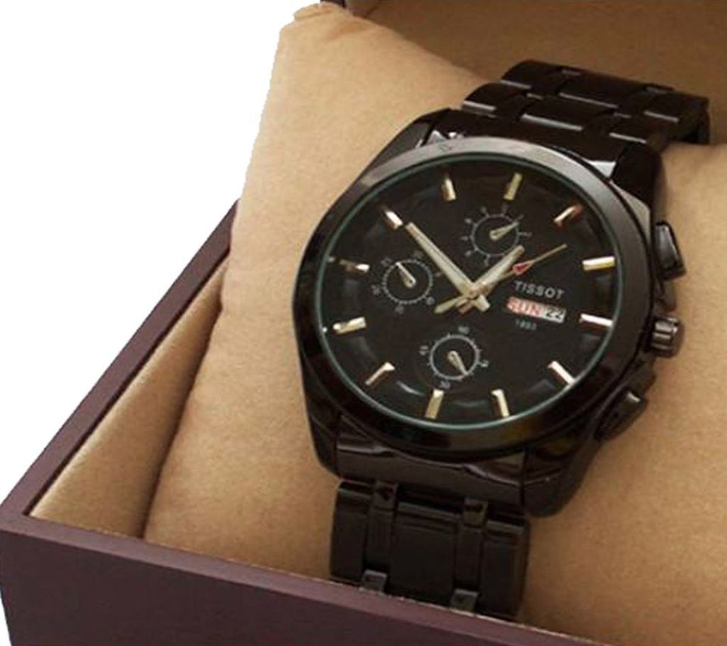 Tissot Gents Wrist Watch Copy-Black