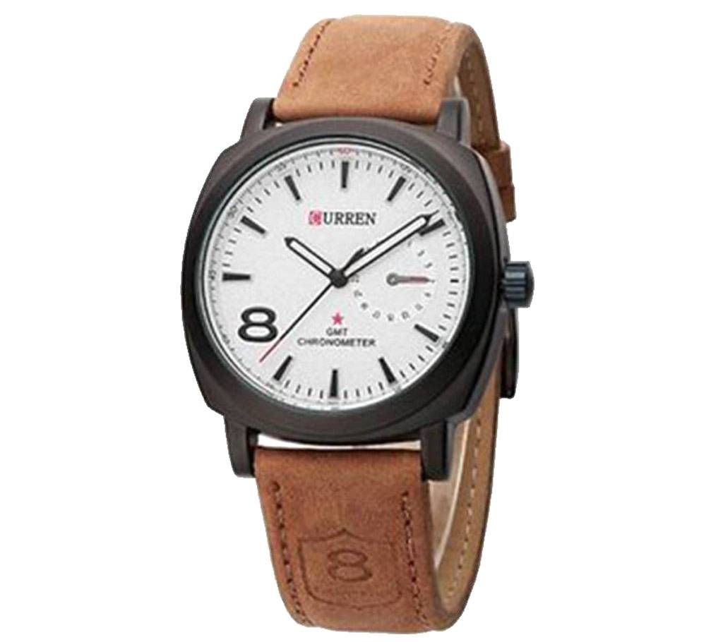 nalog Display Men's Quartz Watch Casual Fashion Leather Strap