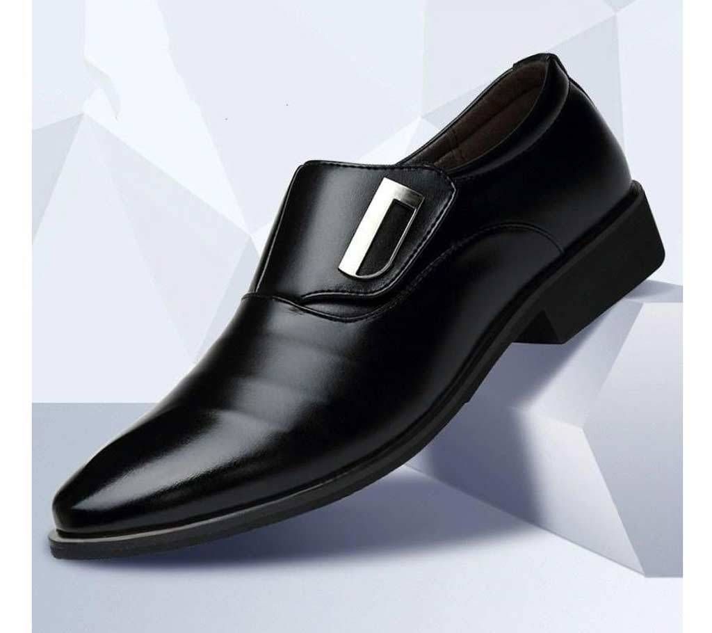 Menz Faux Leather Formal Shoes - 571 - Black