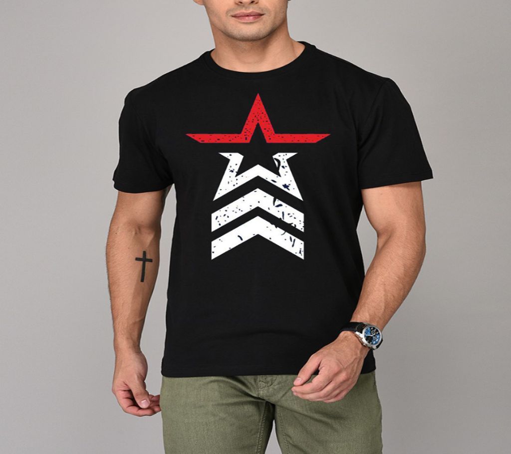 Cotton Half Sleeve Tshirt For Men