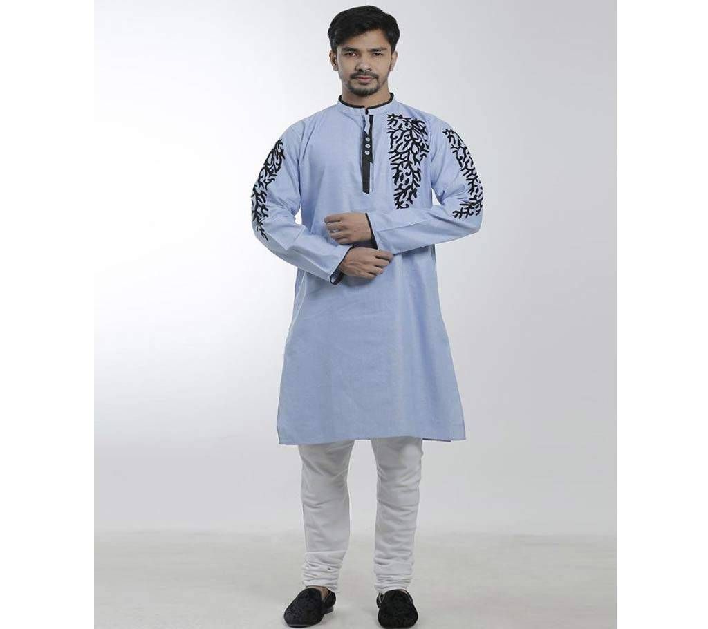 Light purple Cotton panjabi for men