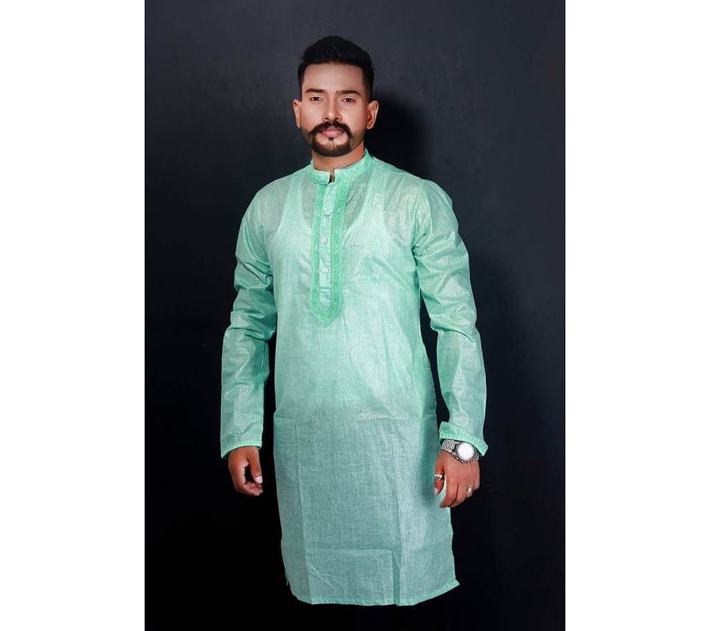 Semi-long Gents Cotton Panjabi 906