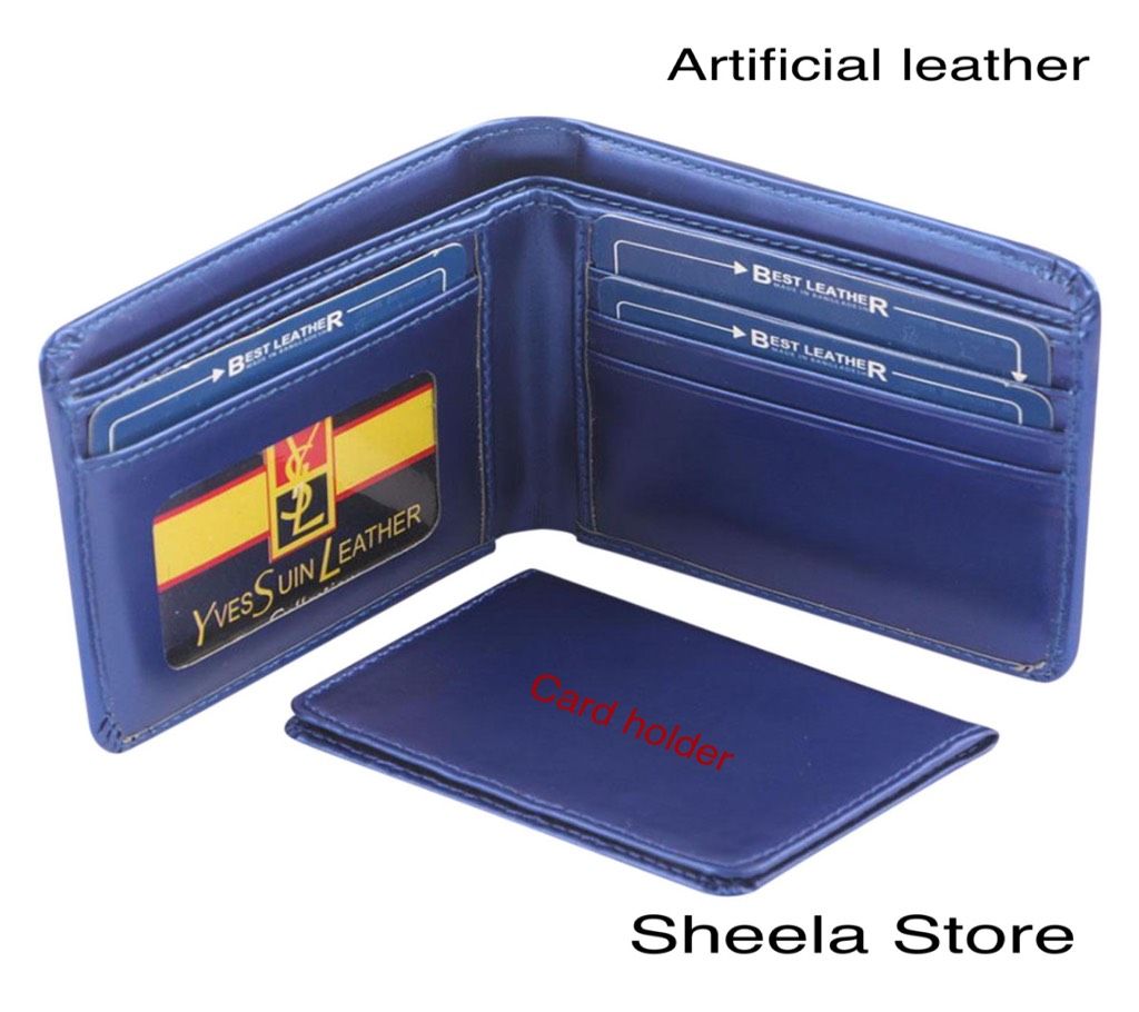 Blue YSL wallet for men