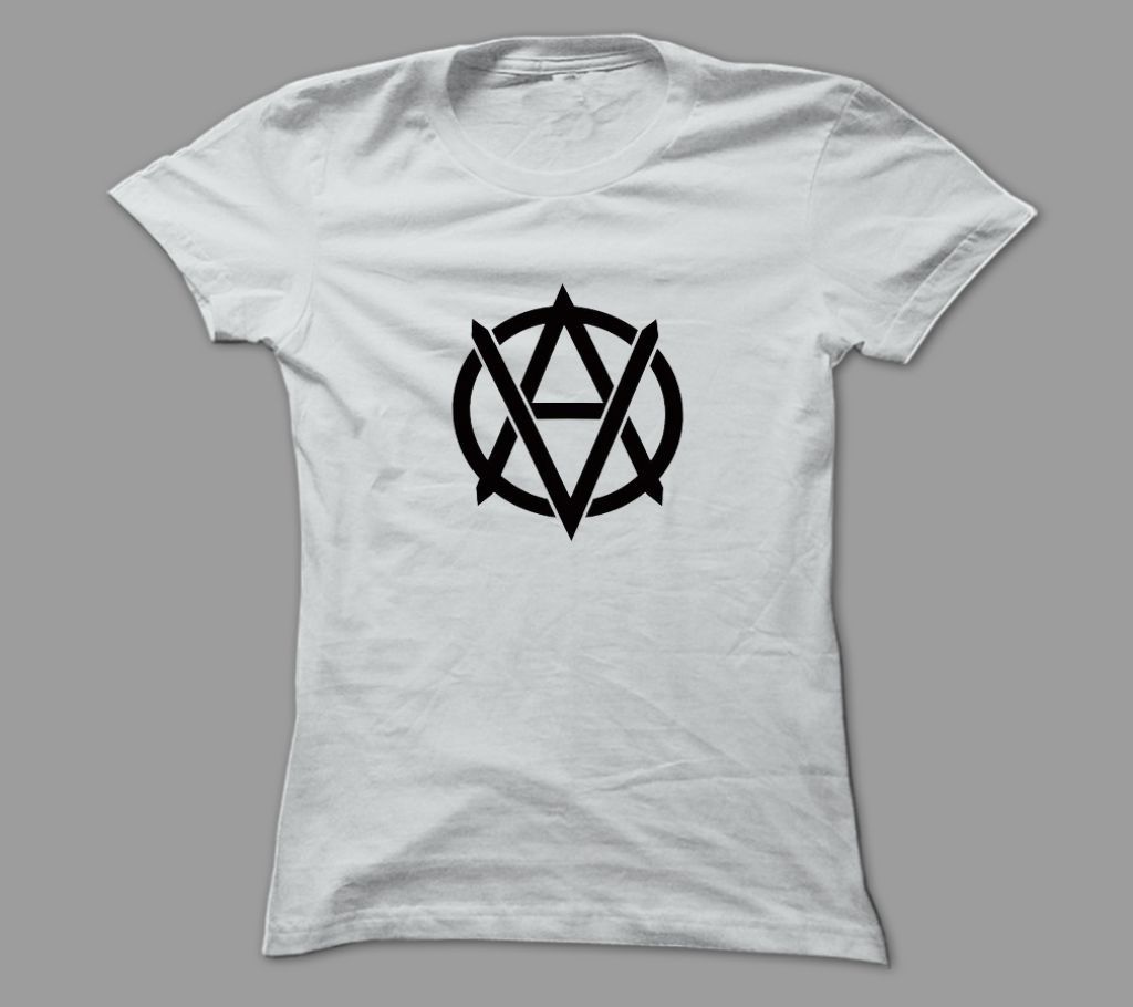 AV White Polyester T-Shirt