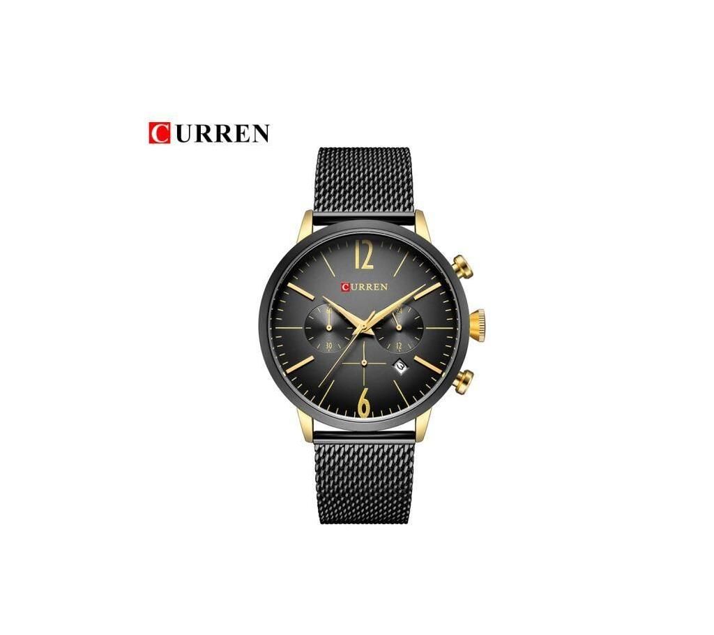 Curren Mesh With Calendar Waterproof Six pin Quartz Watch