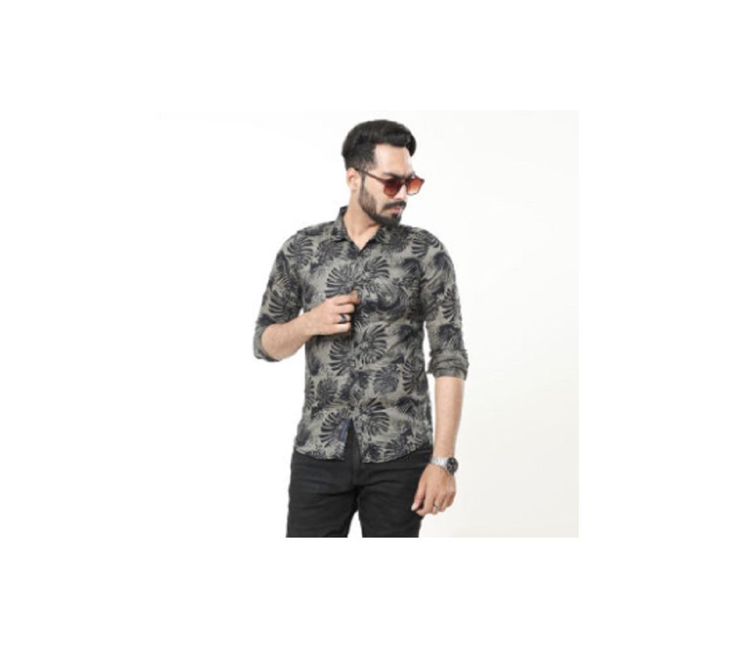 Multicolor Long Sleeve wash denim Printed Casual Shirt for MenS. 