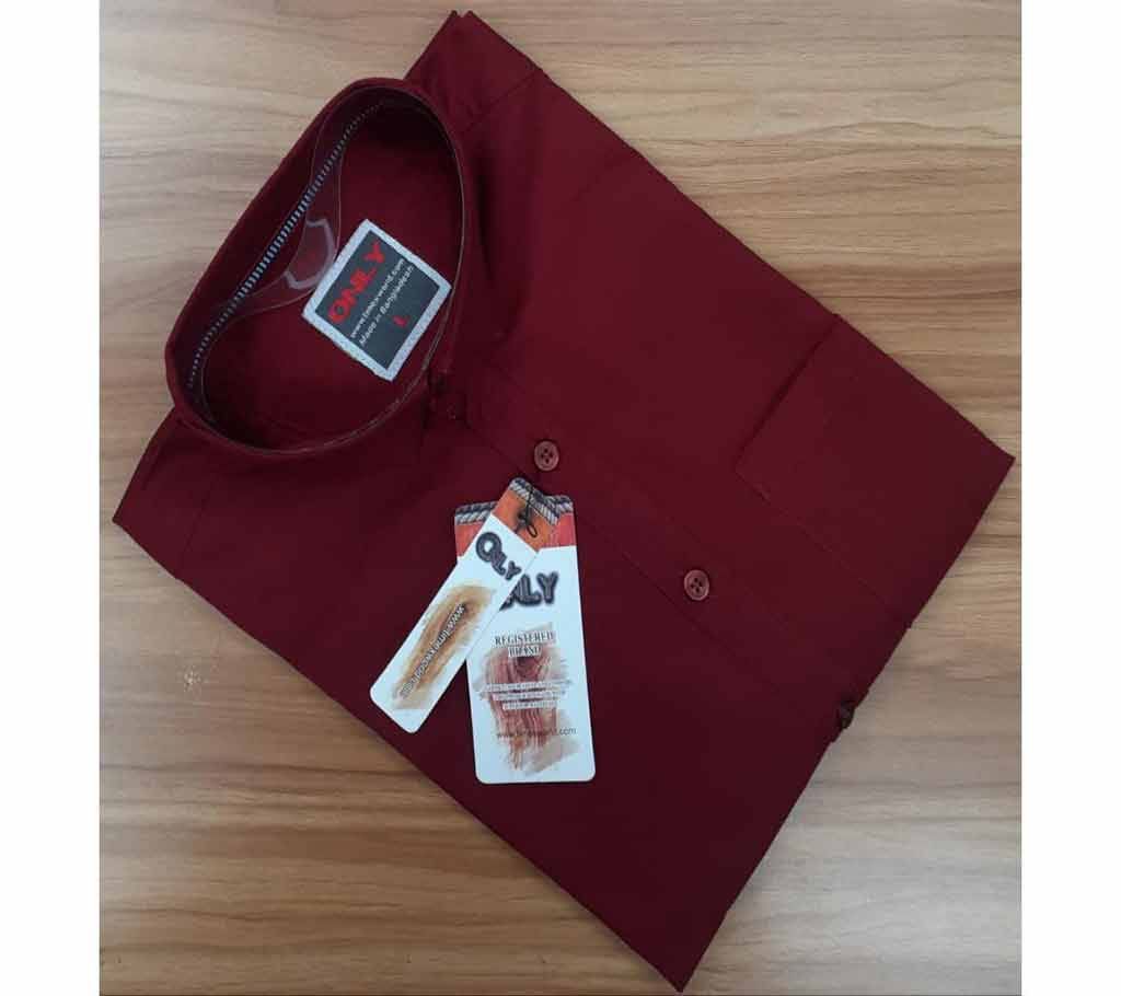 Full Sleeve Casual Shirt For Mens- Red 