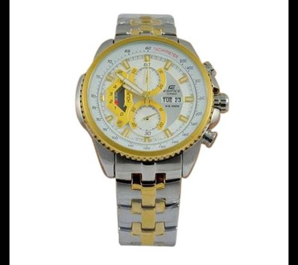 Casio Silver and Golden StainlessSteel Wrist Watch