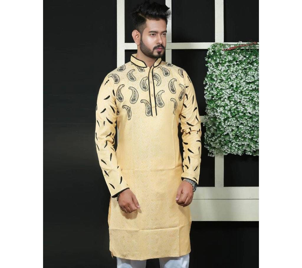 Indian Peeyaz Cotton Semi Long Punjabi