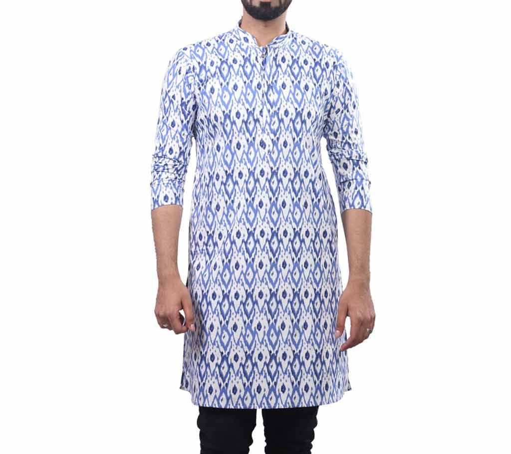 Multi-color Semi Long Cotton Panjabi