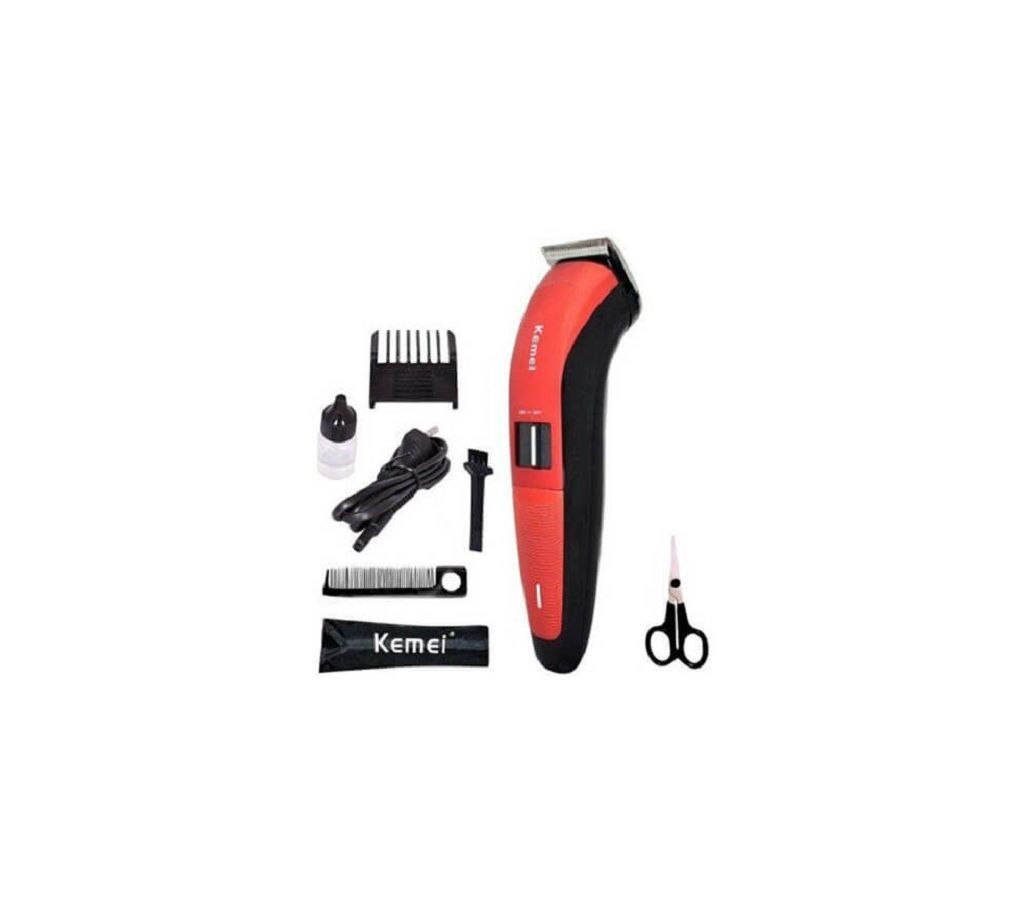 Kemei Rechargeable Trimmer (KM-3118)  Red