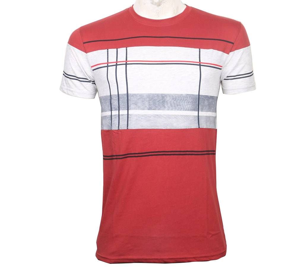 red check half sleeve t-shirt