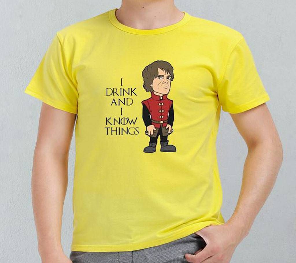 I Drink and I Know Think Mens Half Sleeve T-shirt