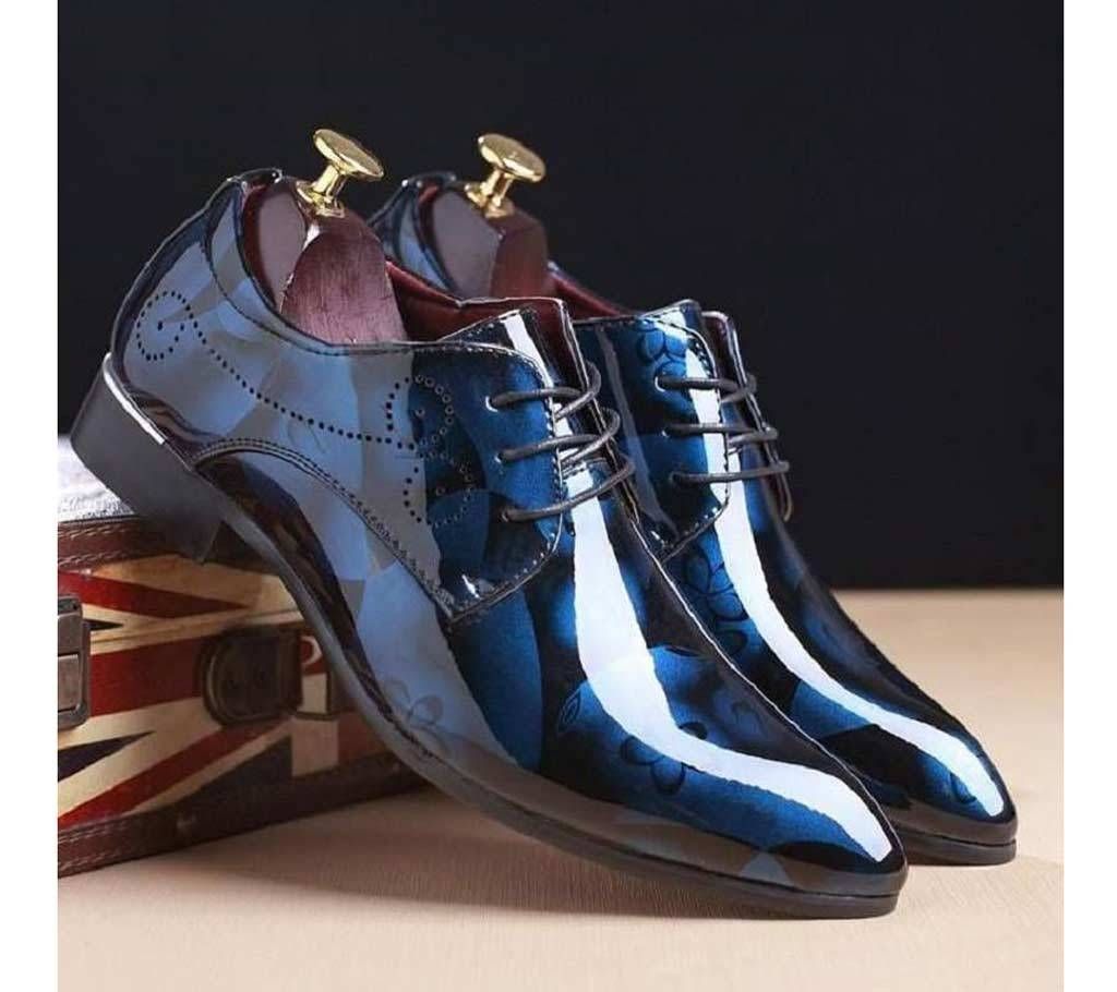 Menz Faux Leather Formal Shoes - 570 - Matisse Blue
