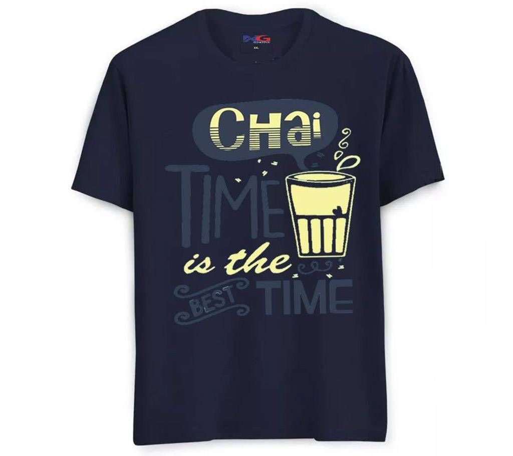 Cha Time Summer Navy Blue T-shirt