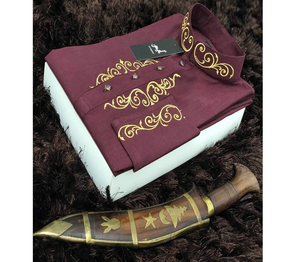 Pantone Maroon Ayman Panjabi-01