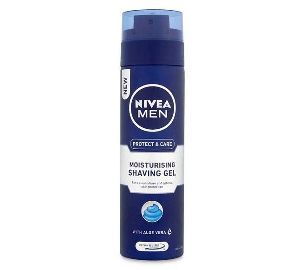 NIVEA MEN Shaving Protect & Care Moisturising Shave Gel -200ml-Germany 
