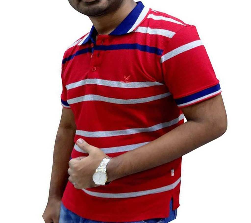 Red & Grey Combo Polo Shirt