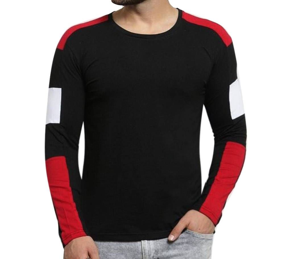 Red and White Striped Stylish Full sleeve T-shirt for man