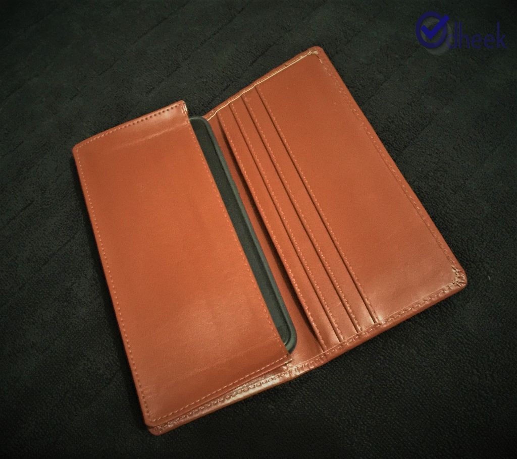 Nike Logo Artifical Leather Candy Red Long Wallet for Men Mobile Cover Card Holder