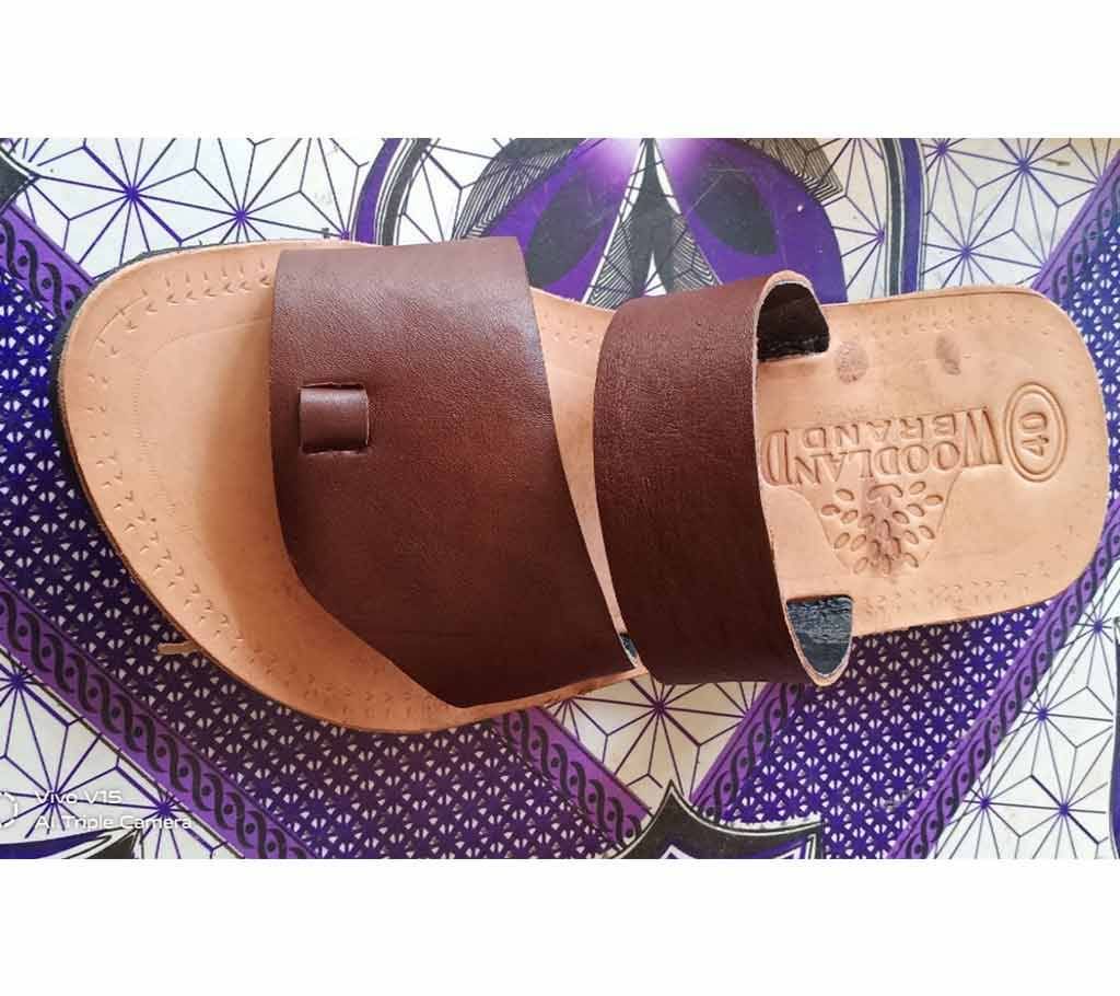 Casual Leather Sandals For Men-Chocolate 