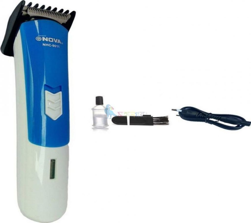 Nova NHC-9011 Rechargeable Hair Cut Trimmer - White and Blue