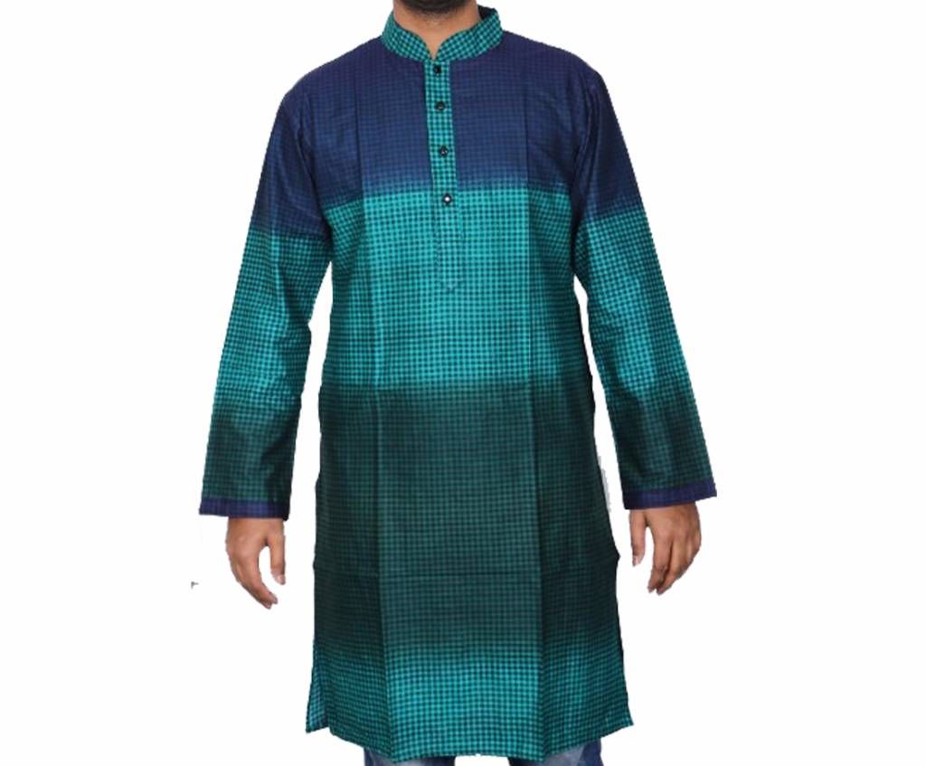 Green Cotton Panjabi For Men