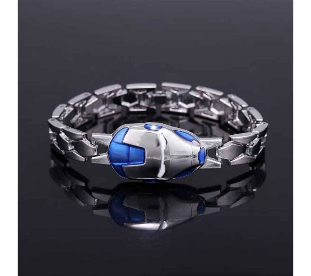 Iron Man Mask Silver Bracelet - Silver
