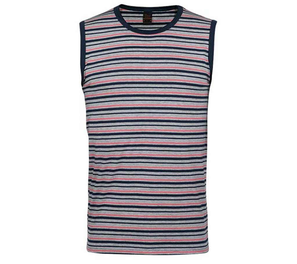 Winner Mens Tank top - 43529 - Grey and Navy stripe
	
	
	
	
	
	
	
	
	
	
