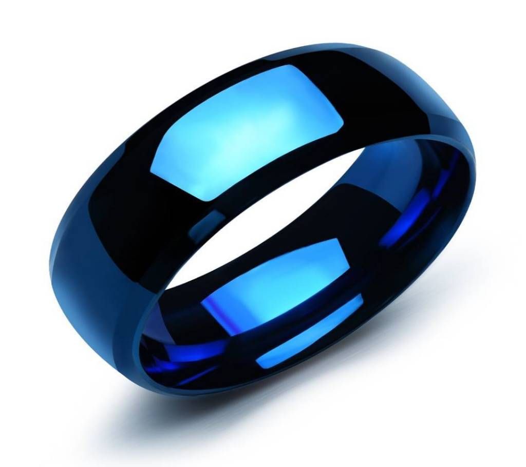 blue Plated Mens Finger Ring