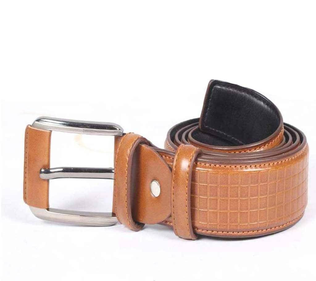 Leather Sandy Brown Leather Casual Belt For Men