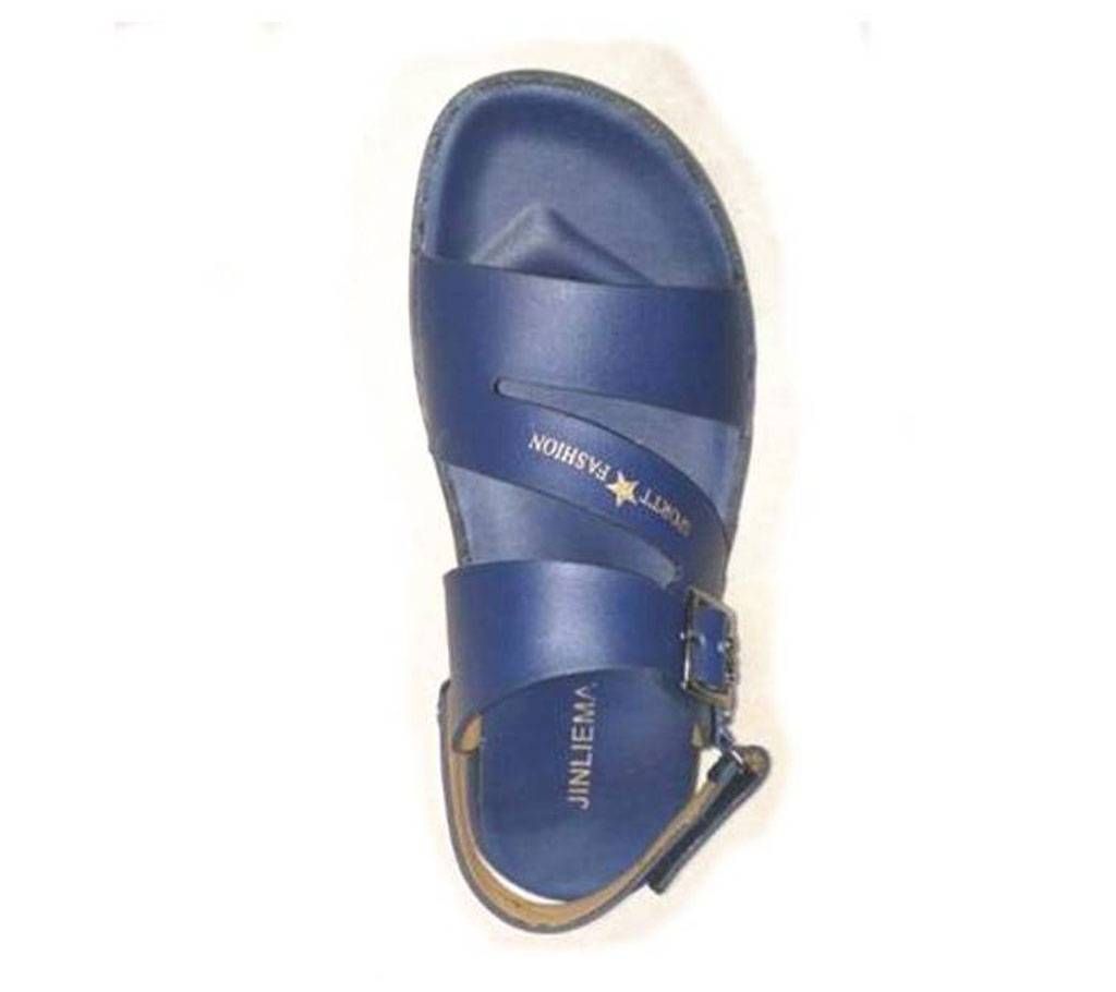 Gents Leather Sandal-Blue
