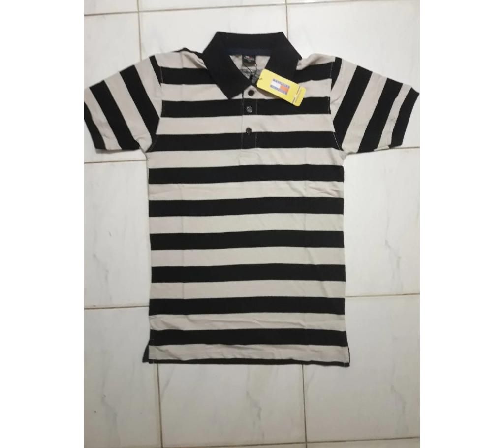 Gents Striped Cotton Polo Shirt