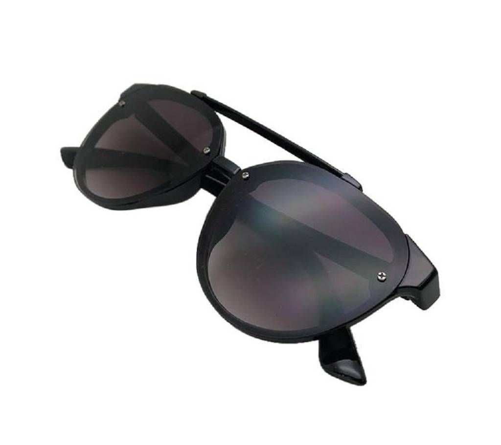 Black Plastic and Metal Sunglass For Men
