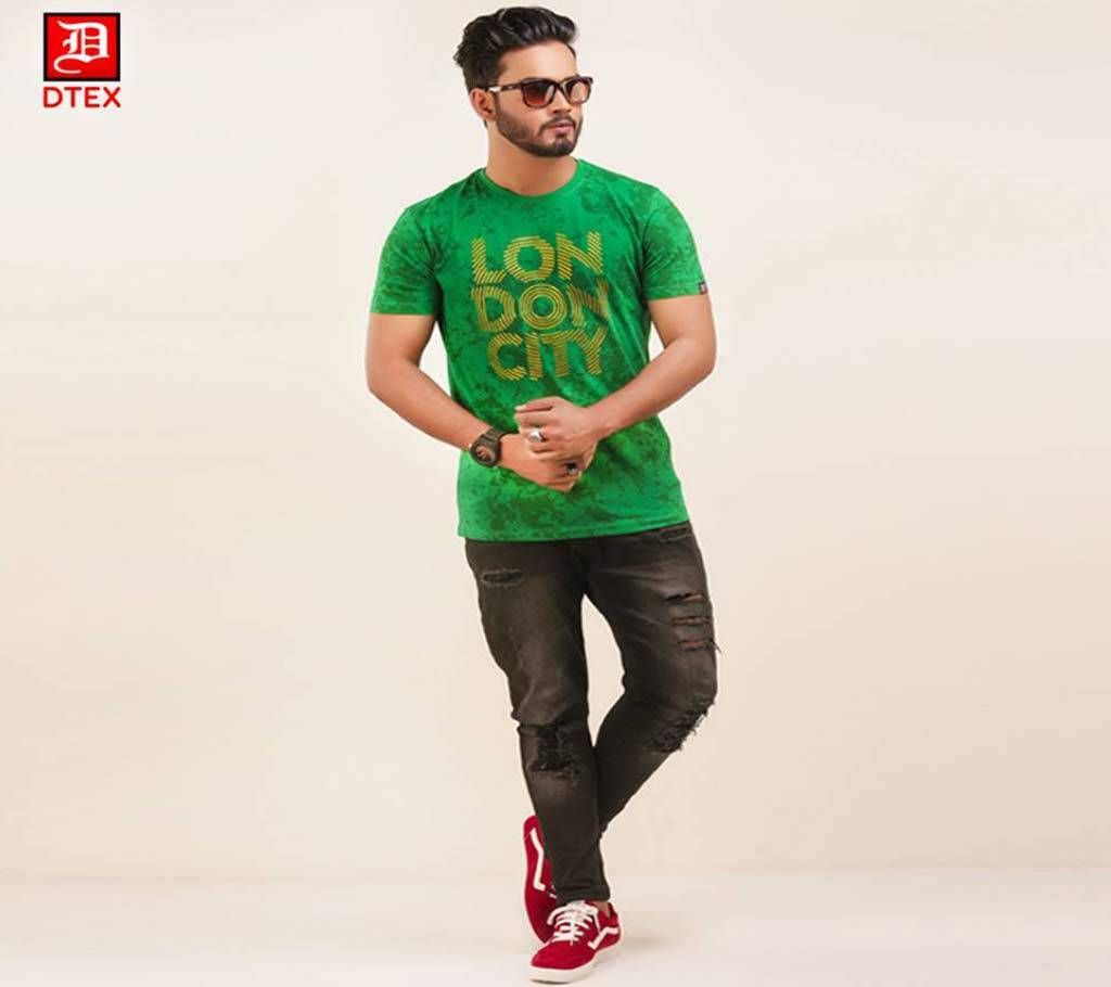mens tshirt london green