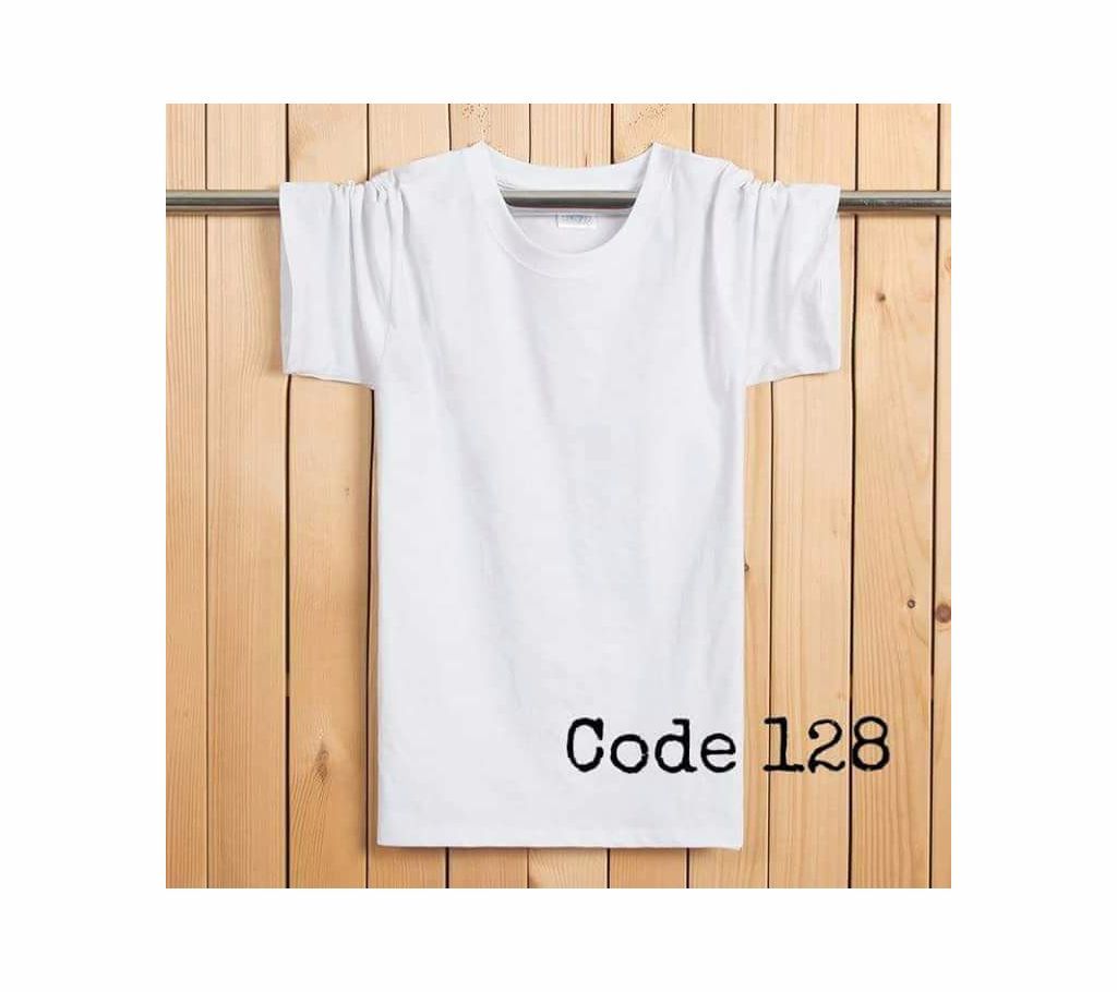 Mens Round neck solid color T-shirt