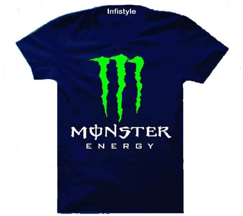 Monster Cotton Half Sleeve T-Shirt for Men